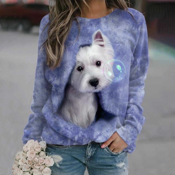 3D Round Neck Fashionable Sweater For Women - Image 3
