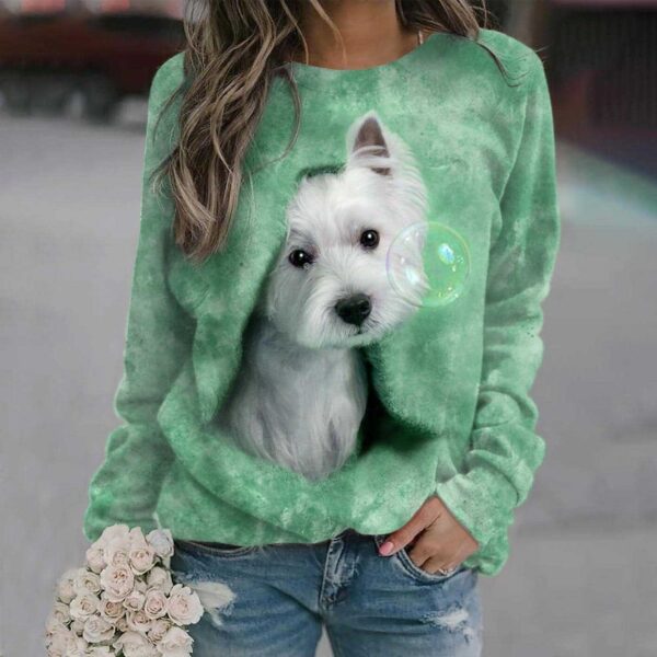 3D Round Neck Fashionable Sweater For Women - Image 5