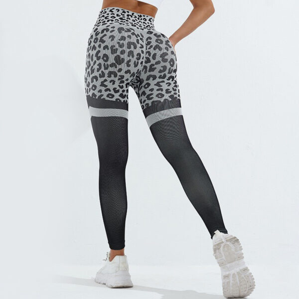 Leopard Print Fitness Pants For Women High Waist Butt Lifting Seamless Leggings Elastic Running Sport Training Yoga Pants Gym Outfits Clothing - Image 2