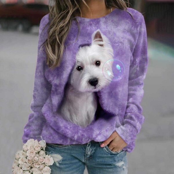 3D Round Neck Fashionable Sweater For Women - Image 2
