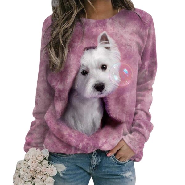 3D Round Neck Fashionable Sweater For Women - Image 4