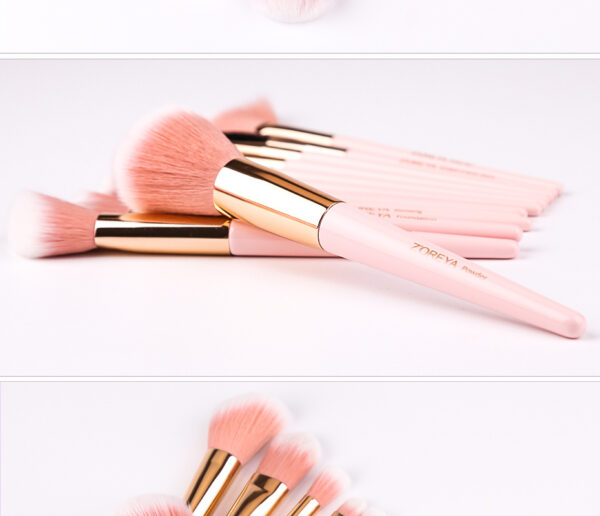 Set of 12 makeup brushes with pointed tail handles - Image 5