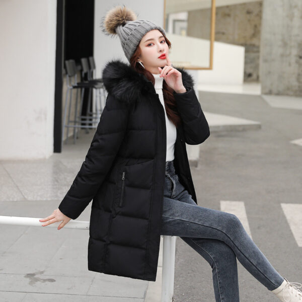 Plus Size Padded Big Fur Collar Quilted Jacket Fashion Jacket - Image 6
