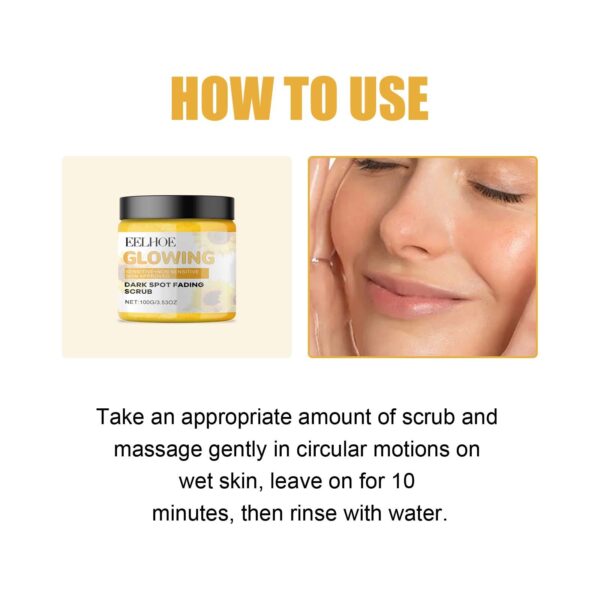 Eelhoe Turmeric Exfoliating Facial Scrub For Deep Cleansing Of Delicate Pores And Beauty Cleansing Treatment - Image 6