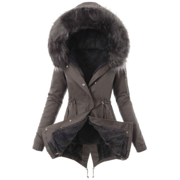 Fur collar cotton jacket - Image 3