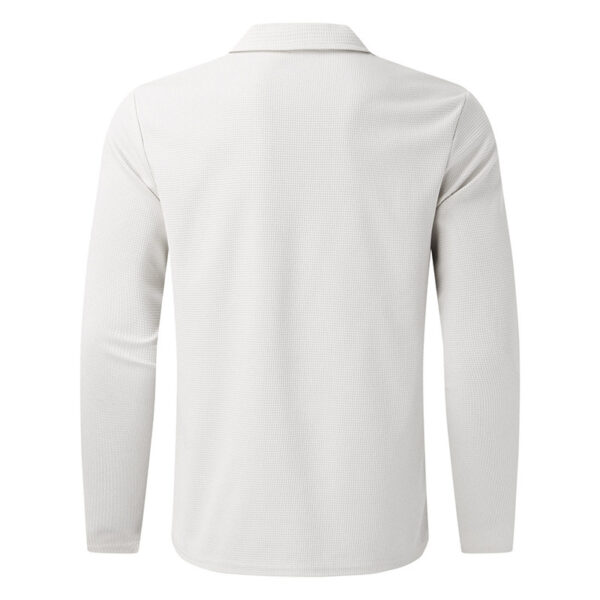 Men's Clothing Waffle Style Zipped Lapel Jacket Outdoor Sports Tops - Image 9