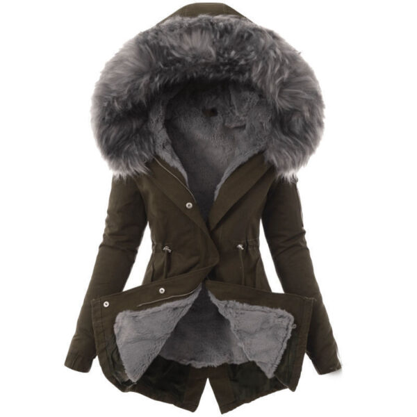 Fur collar cotton jacket - Image 4