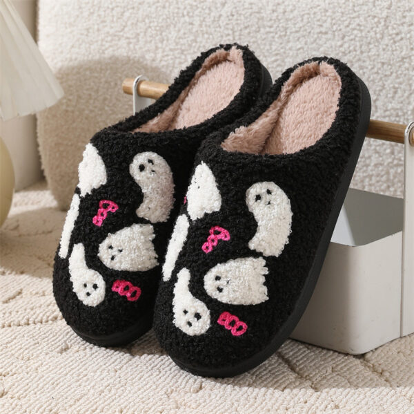 Halloween Cartoon Ghost Cotton Slippers For Women Indoor Non-slip Bedroom Floor Slipper Winter House Shoes - Image 8