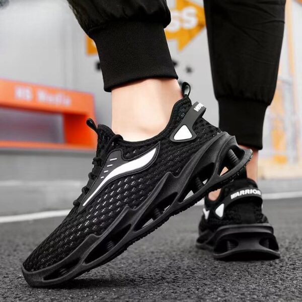 Men's Lace-up Sneakers Mesh Sports ShoesMen's Hollow-sole Low Top Running - Image 2