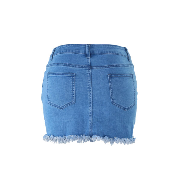 European And American Retro Tassel Denim Skirt Women - Image 6