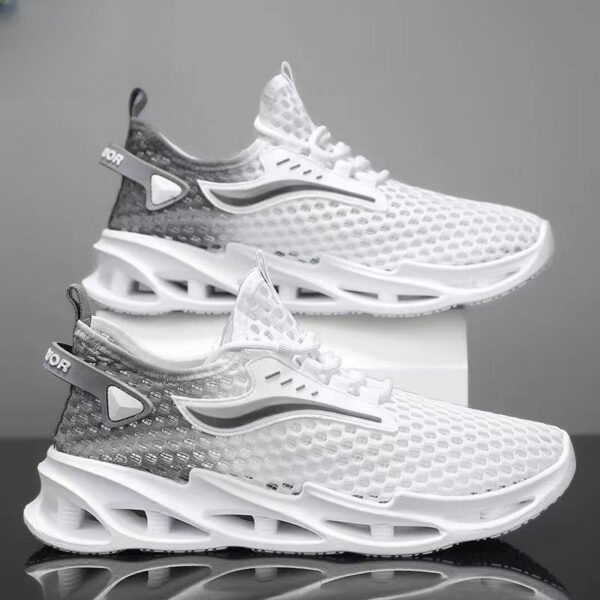 Men's Lace-up Sneakers Mesh Sports ShoesMen's Hollow-sole Low Top Running - Image 6