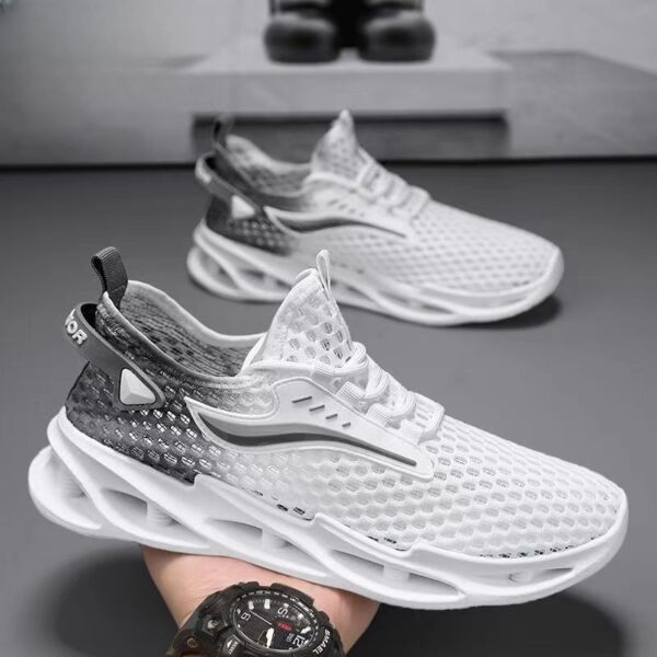 Men's Lace-up Sneakers Mesh Sports ShoesMen's Hollow-sole Low Top Running - Image 4