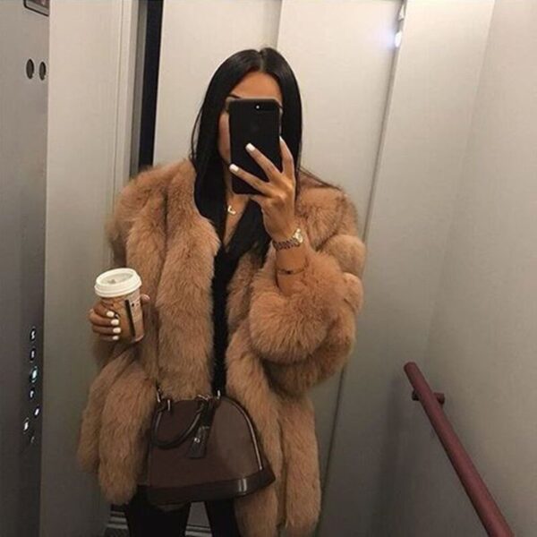 Artificial Fur Coat Jacket - Image 5