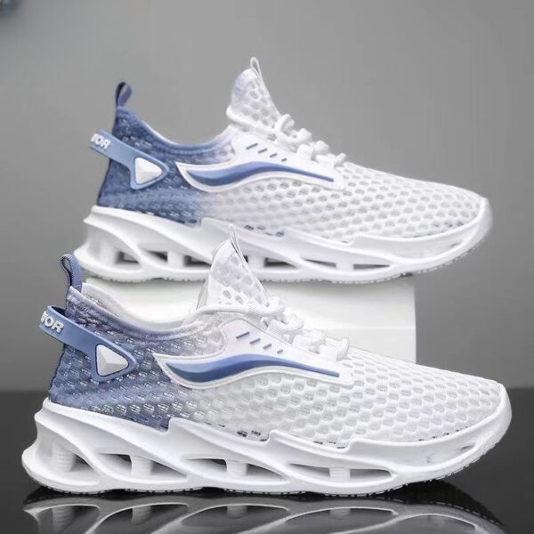 Men's Lace-up Sneakers Mesh Sports ShoesMen's Hollow-sole Low Top Running - Image 5