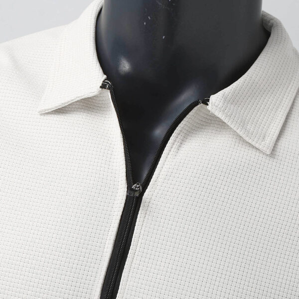 Men's Clothing Waffle Style Zipped Lapel Jacket Outdoor Sports Tops - Image 7