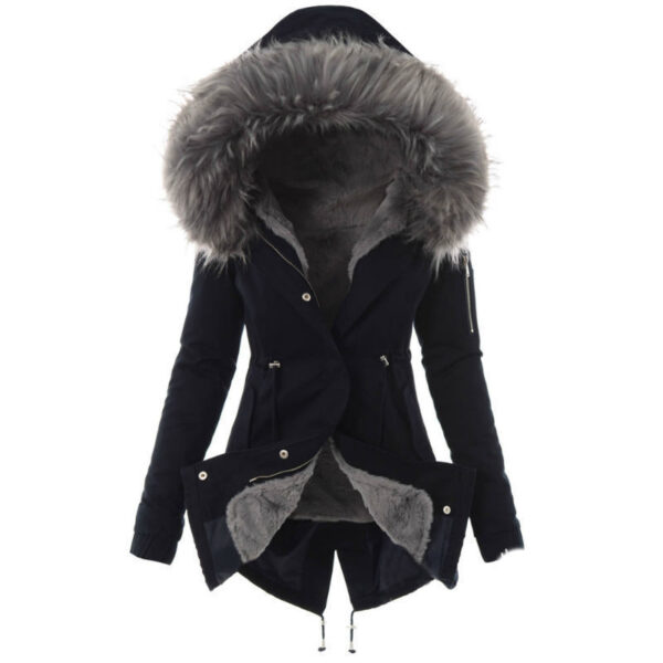 Fur collar cotton jacket - Image 5