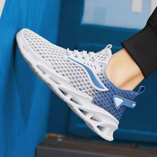 Men's Lace-up Sneakers Mesh Sports ShoesMen's Hollow-sole Low Top Running - Image 10