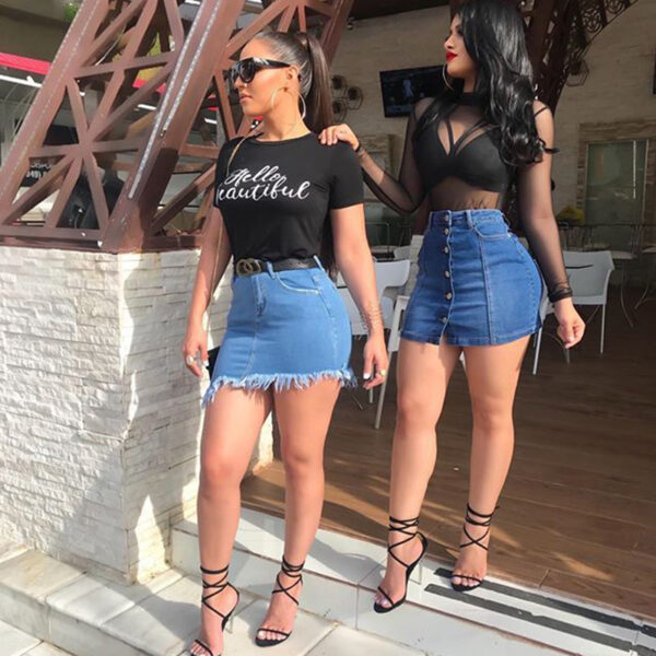 European And American Retro Tassel Denim Skirt Women - Image 7