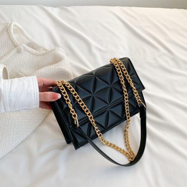 Western Style Rhombus Embroidery Thread Shoulder Messenger Bag - Image 6