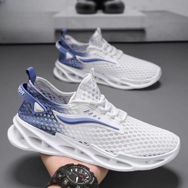 Men's Lace-up Sneakers Mesh Sports ShoesMen's Hollow-sole Low Top Running - Image 8