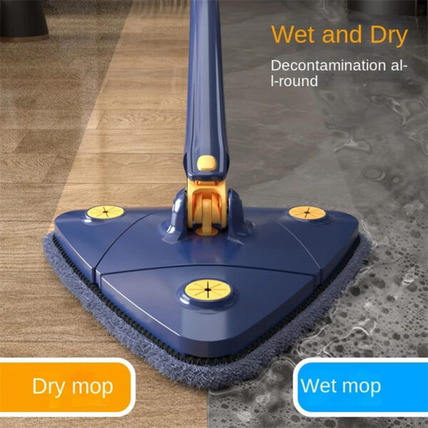 Extendable Triangle Mop 360 Rotatable Adjustable 110 Cm Cleaning Mop For Tub Tile Floor Wall Cleaning Mop Deep Cleaning Mop - Image 7