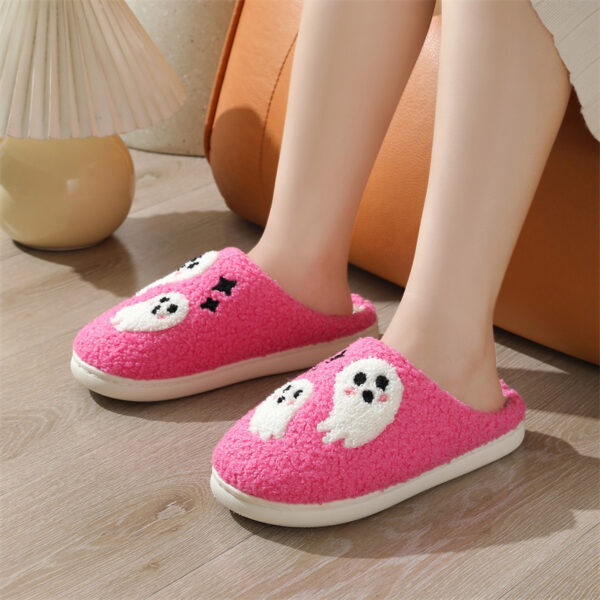 Halloween Cartoon Ghost Cotton Slippers For Women Indoor Non-slip Bedroom Floor Slipper Winter House Shoes - Image 7