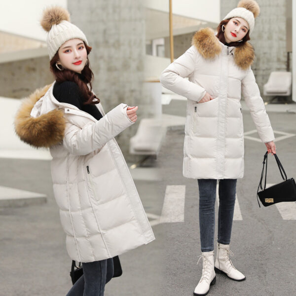Plus Size Padded Big Fur Collar Quilted Jacket Fashion Jacket - Image 5
