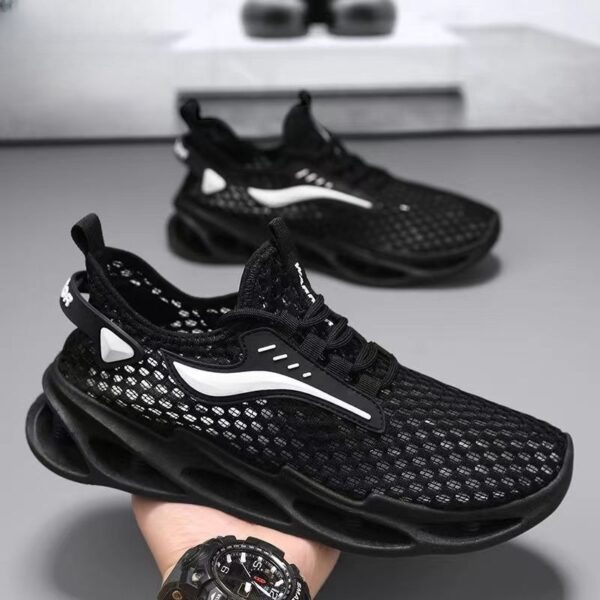 Men's Lace-up Sneakers Mesh Sports ShoesMen's Hollow-sole Low Top Running - Image 7