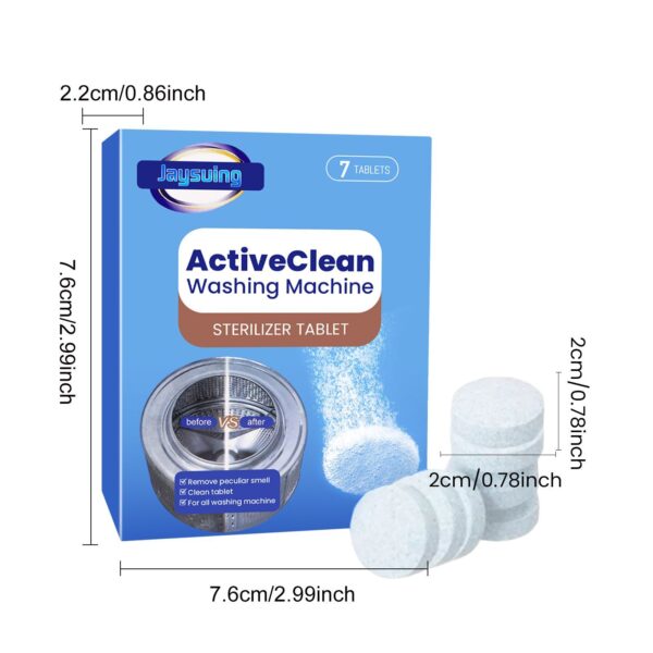 Jaysuing Washing Machine Cleaning Tablets Washing Machine Trough Automatic Roller Cleaning Dirt & Odor Cleaning Tablets - Image 2