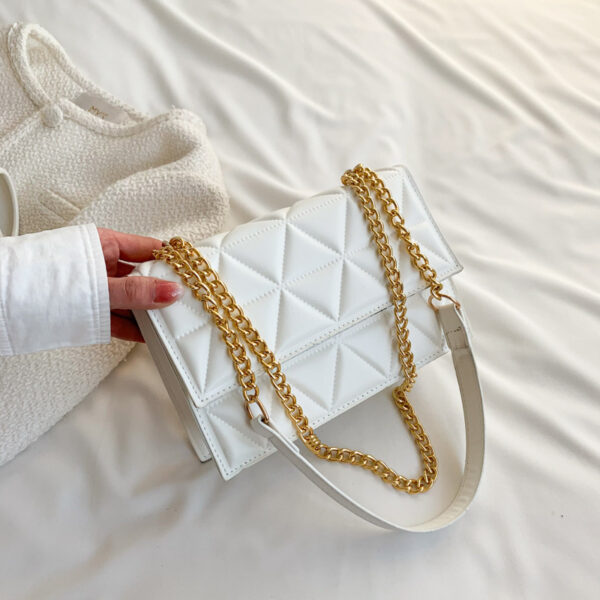 Western Style Rhombus Embroidery Thread Shoulder Messenger Bag - Image 8
