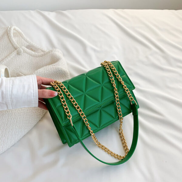 Western Style Rhombus Embroidery Thread Shoulder Messenger Bag - Image 9